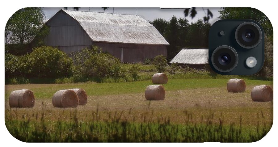 Hay iPhone Case featuring the photograph Hay - Barn - Summer by Henry Kowalski