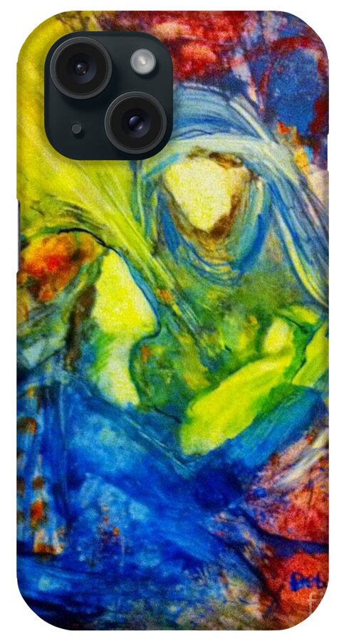 Nativity iPhone Case featuring the painting He Has Come by Deborah Nell
