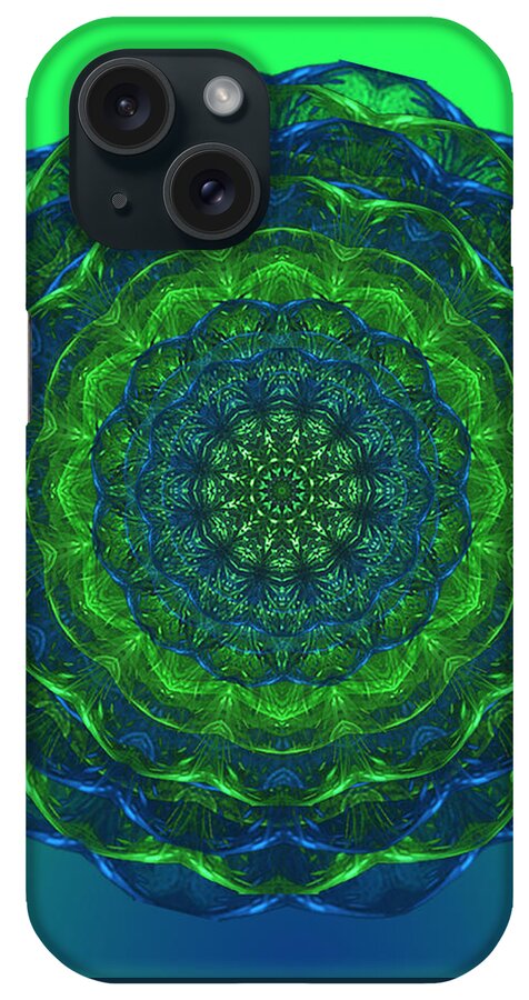Healingmandala iPhone Case featuring the digital art Healing Mandala - spiritual art by Giada Rossi by Giada Rossi