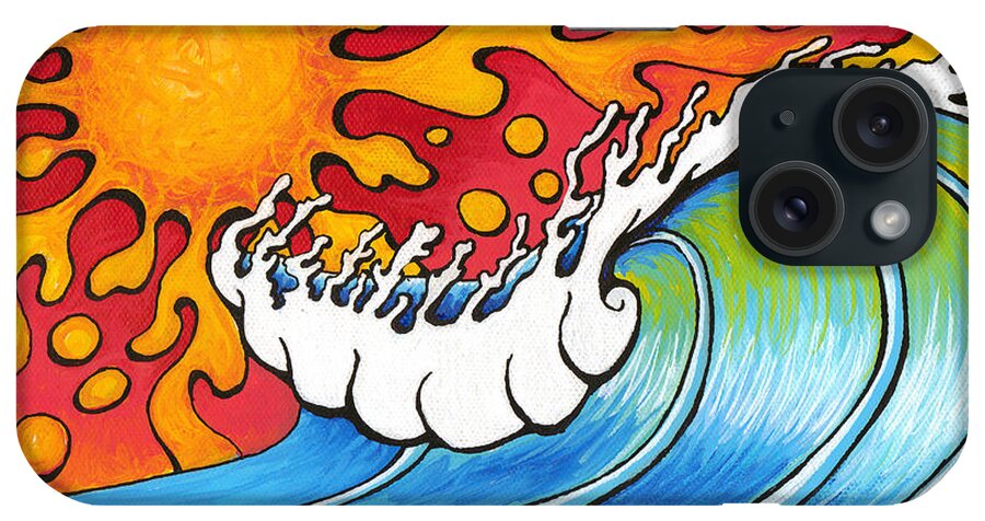 Surf iPhone Case featuring the painting Heat Wave by Adam Johnson