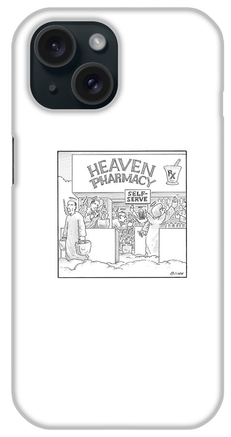 Heaven Pharmacy Features Angels Loading iPhone Case