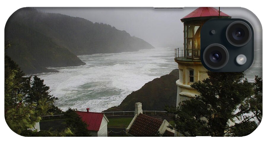 Lighthouse iPhone Case featuring the photograph Heceta Head Lighthouse 1 by Bob Christopher