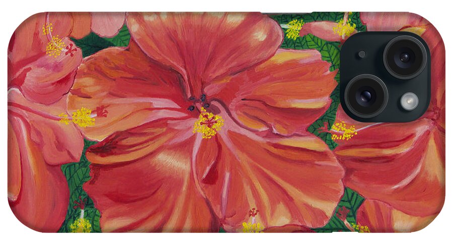 Hibiscus iPhone Case featuring the painting Hibiscus by Annette M Stevenson