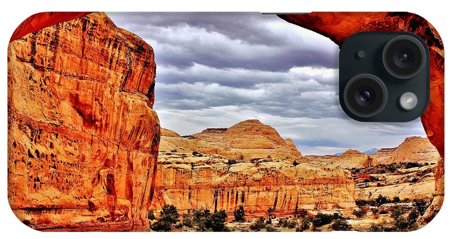 Hickman iPhone Case featuring the photograph Hickman Bridge in Capitol Reef by Benjamin Yeager