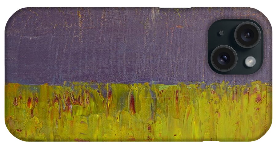 Abstract Expressionism iPhone Case featuring the painting Highway Series - Lake by Michelle Calkins
