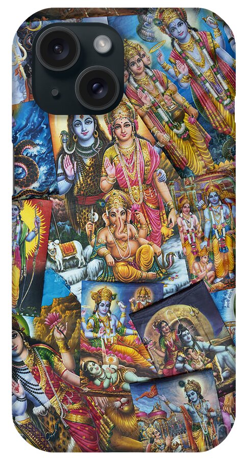 Hindu Poster iPhone Case featuring the photograph Hindu Deity Posters by Tim Gainey