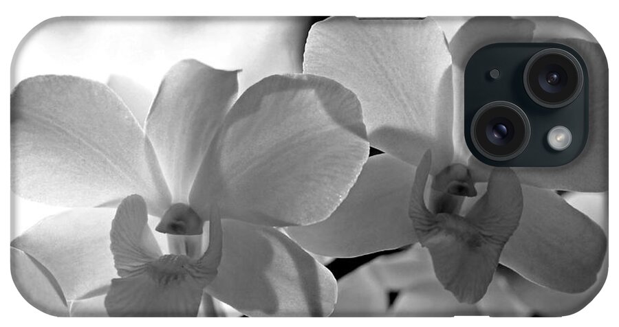 Orchids iPhone Case featuring the photograph Hit by Light. White Orchids by Jenny Rainbow