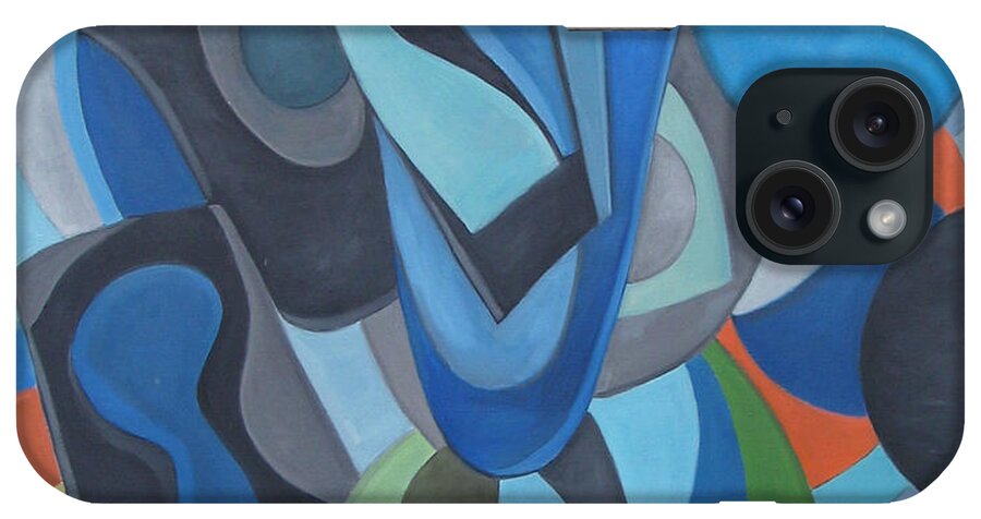 Abstract iPhone Case featuring the painting Homage to Herman by Trish Toro