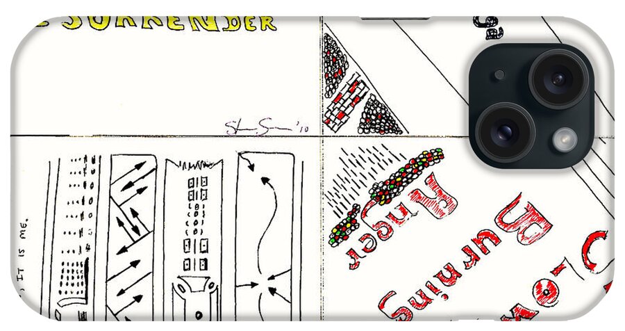 Marker iPhone Case featuring the drawing Home Alone by Steve Sommers