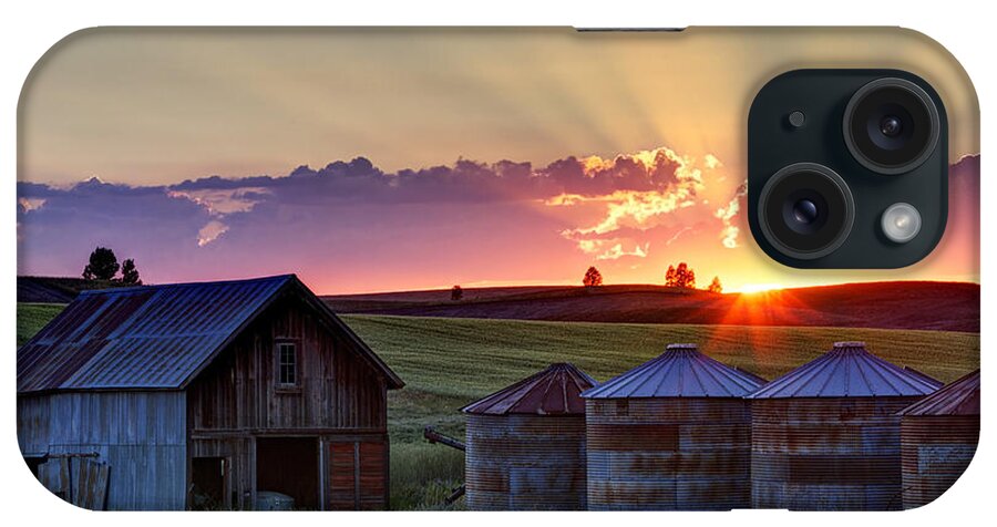 Cheney iPhone Case featuring the photograph Home Town Sunset by Mark Kiver