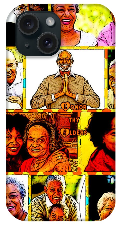 Digital Art iPhone Case featuring the digital art Honor Thy Elders by Karen Buford