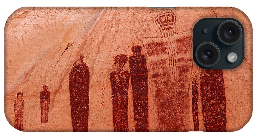 Ancient iPhone Case featuring the photograph Horseshoe Canyon Pictographs by Alan Vance Ley