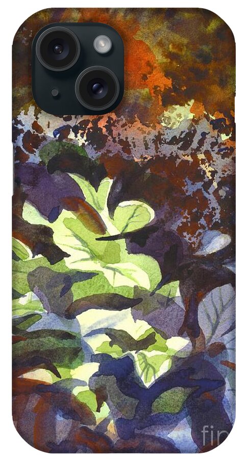 Hostas In The Forest iPhone Case featuring the painting Hostas in the Forest by Kip DeVore