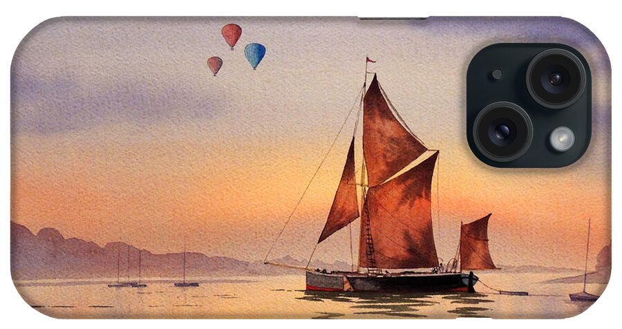 Hot Air Ballooning iPhone Case featuring the painting Hot Air Ballooning by Bill Holkham
