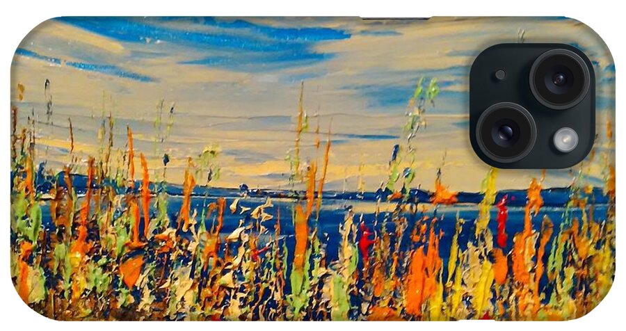 Group Of Seven Impressionist Landscape iPhone Case featuring the painting Hot Mush Fall Weeds by Desmond Raymond