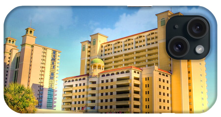 Architecture iPhone Case featuring the photograph Hotel In Downtown Myrtle Beach by Kathy Baccari