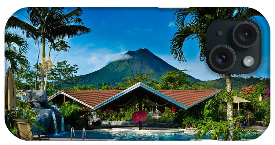 Arenal Springs Hotel iPhone Case featuring the photograph Hotel with a Hot View by Gary Keesler
