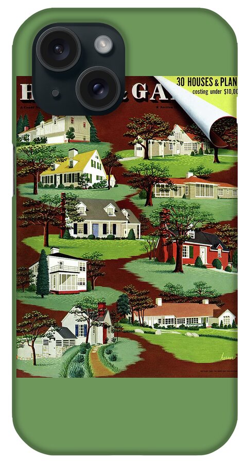 House & Garden Cover Illustration Of 9 Houses iPhone Case