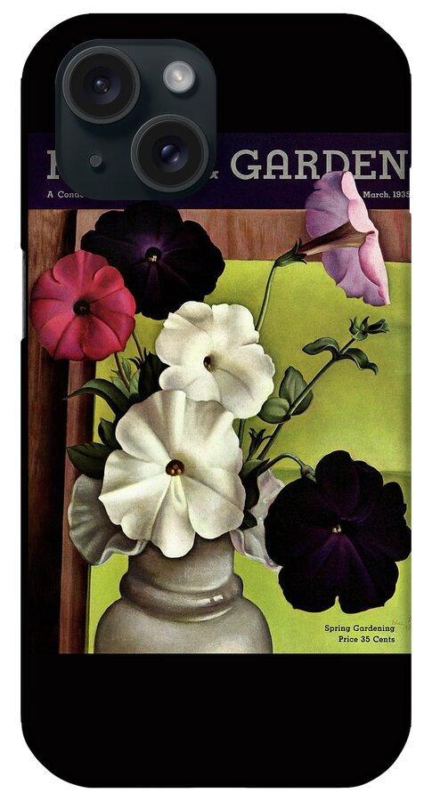 House & Garden Cover Illustration Of Petunias iPhone Case