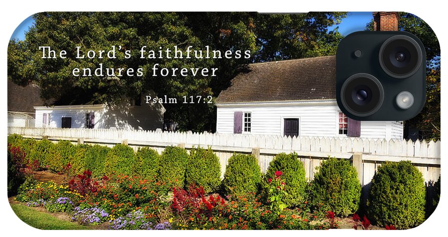 George iPhone Case featuring the photograph House and Gardens with Scripture by Jill Lang
