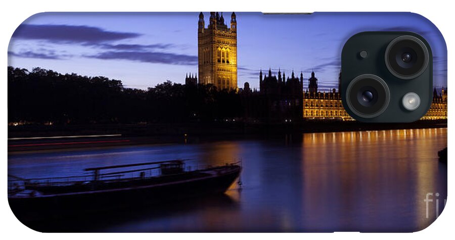 Big Ben iPhone Case featuring the photograph Houses of Parliament at Dusk by MGL Meiklejohn Graphics Licensing