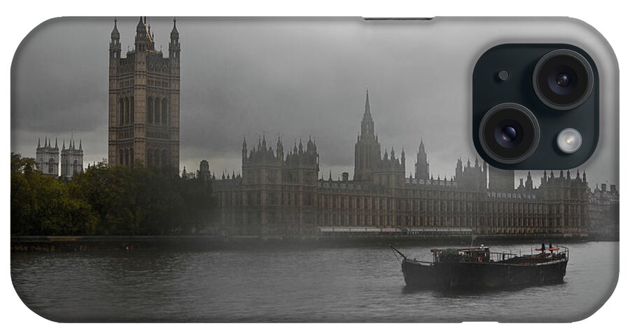 Gothic Style iPhone Case featuring the photograph Houses Of Parliament With Big Ben In by Stockcam