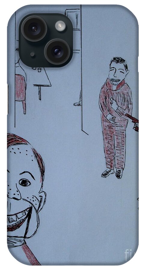 Howdy Doody iPhone Case featuring the drawing Howdy Lee and Me by Bill OConnor