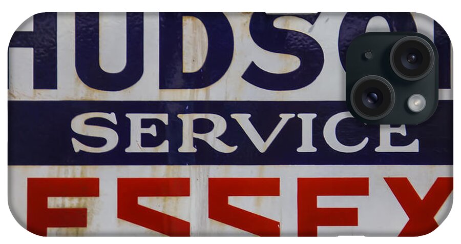 Hudson iPhone Case featuring the photograph Hudson Essex service station sign by Flees Photos