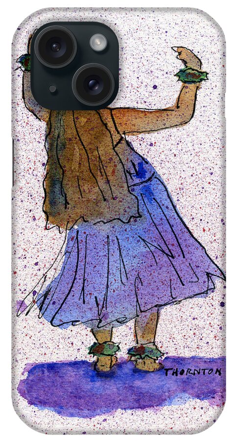 Hula iPhone Case featuring the painting Hula Series Malia by Diane Thornton