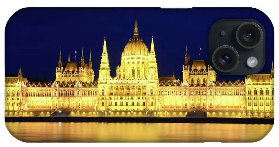 Hungarian Parliament Building iPhone Case featuring the photograph Hungarian Parliament Building, Budapest by Dragos Cosmin Photos