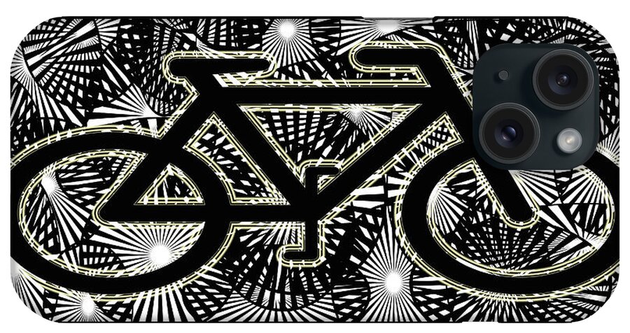 Bike Art iPhone Case featuring the digital art I Love My Bike by Laura Pierre-Louis