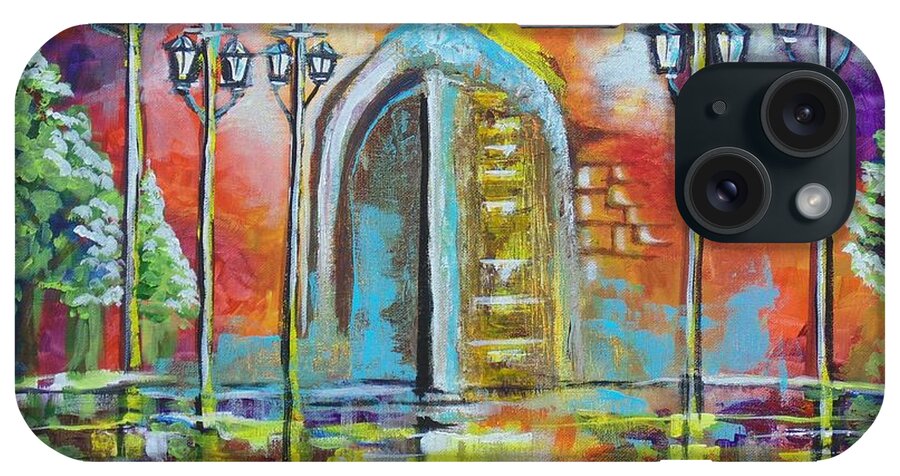Door iPhone Case featuring the painting I Stand at the Door and Knock by Nereida Rodriguez