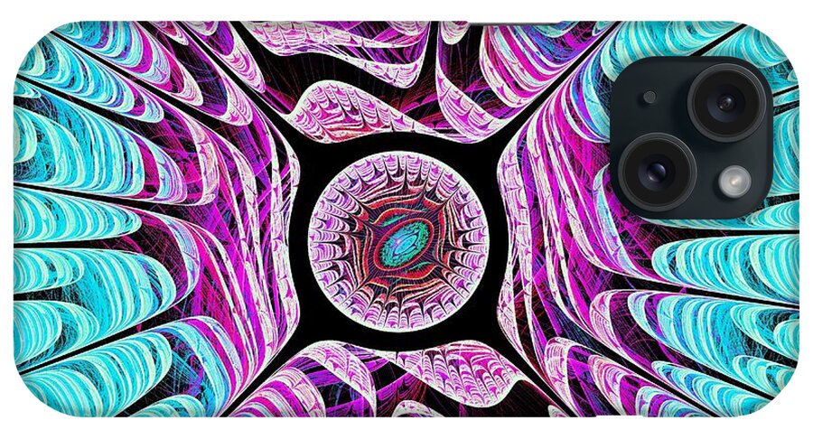 Malakhova iPhone Case featuring the digital art Ice Dragon Eye by Anastasiya Malakhova
