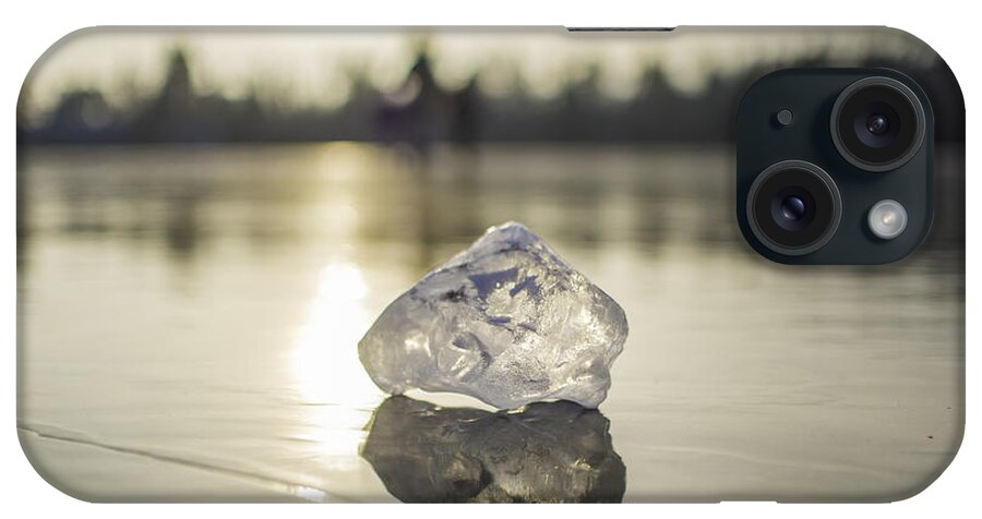Alex Blondeau iPhone Case featuring the photograph Ice Puck on Little Rock Lake by Alex Blondeau