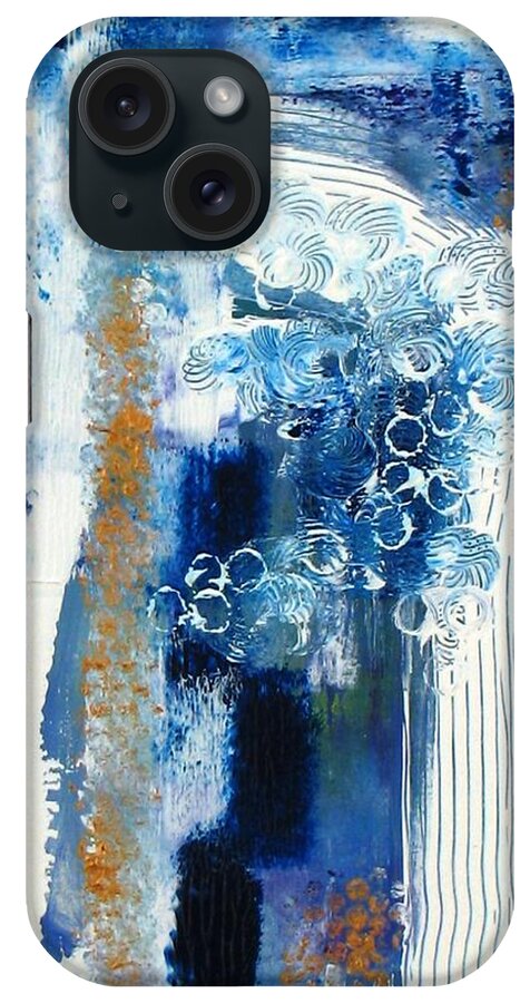 Abstract iPhone Case featuring the painting Ice Wine Grapes by Louise Adams