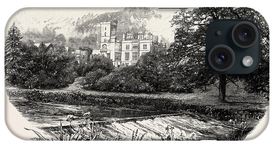 Ilam iPhone Case featuring the drawing Ilam Hall, Uk. The Estate Was Owned From The 16th Century by English School