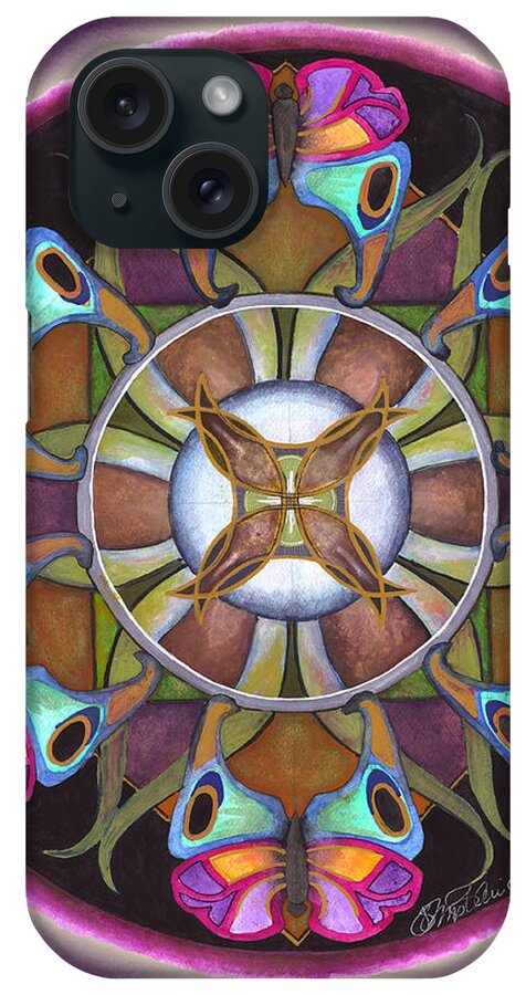 Mandala Art iPhone Case featuring the painting Illusion of Self Mandala by Jo Thomas Blaine