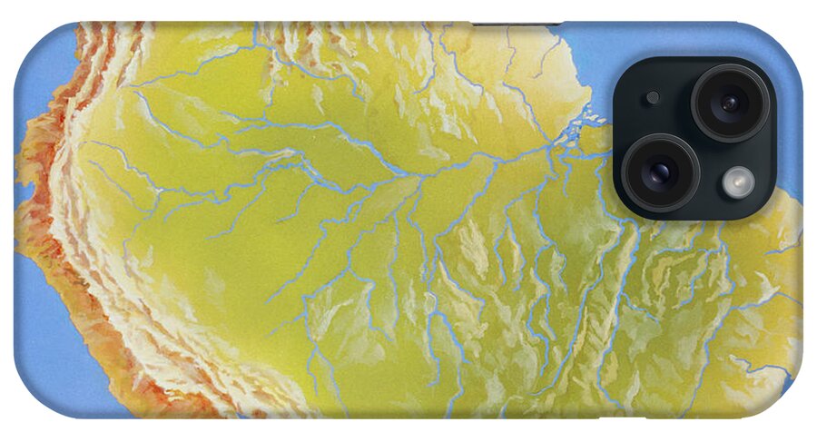 Amazon Basin iPhone Case featuring the photograph Illustration Showing Amazon River Basin by Sally Bensusan (1987)/science Photo Library