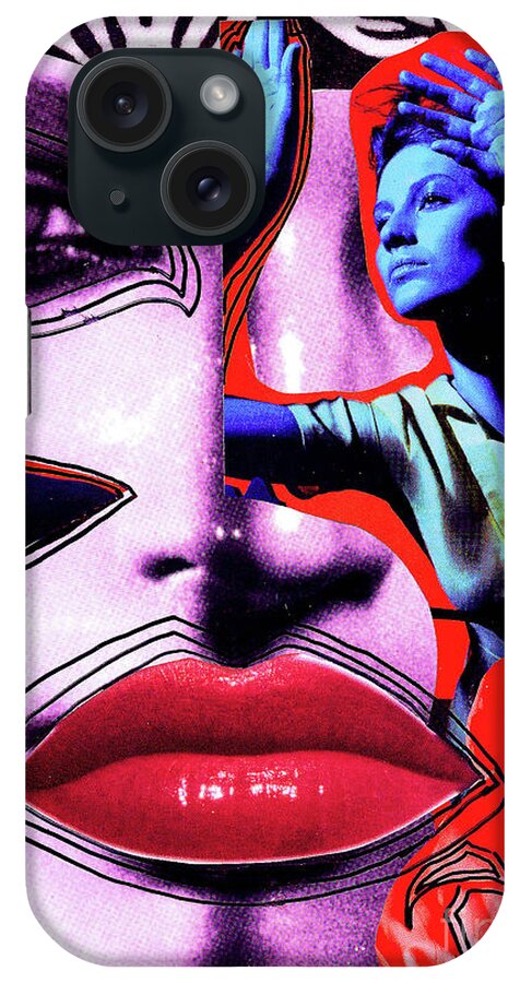 Collage iPhone Case featuring the mixed media Imagine by Elizabeth Hoskinson