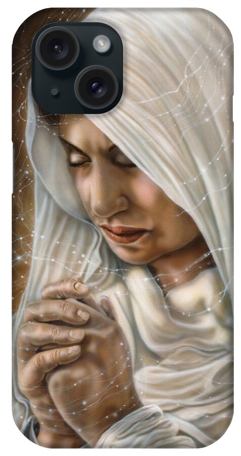 North Dakota Artist iPhone Case featuring the painting Immaculate Conception - Mothers Joy by Wayne Pruse