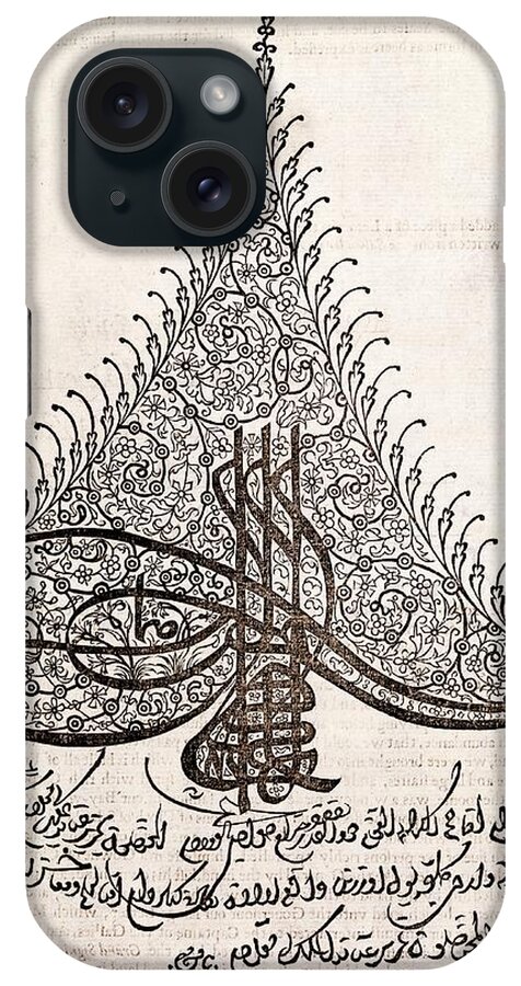 Seal iPhone Case featuring the photograph Imperial Ottoman Seal by Middle Temple Library