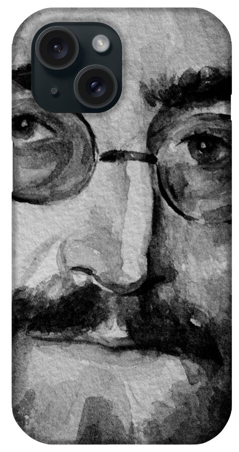 John Lennon iPhone Case featuring the painting In Memoriam by Laur Iduc