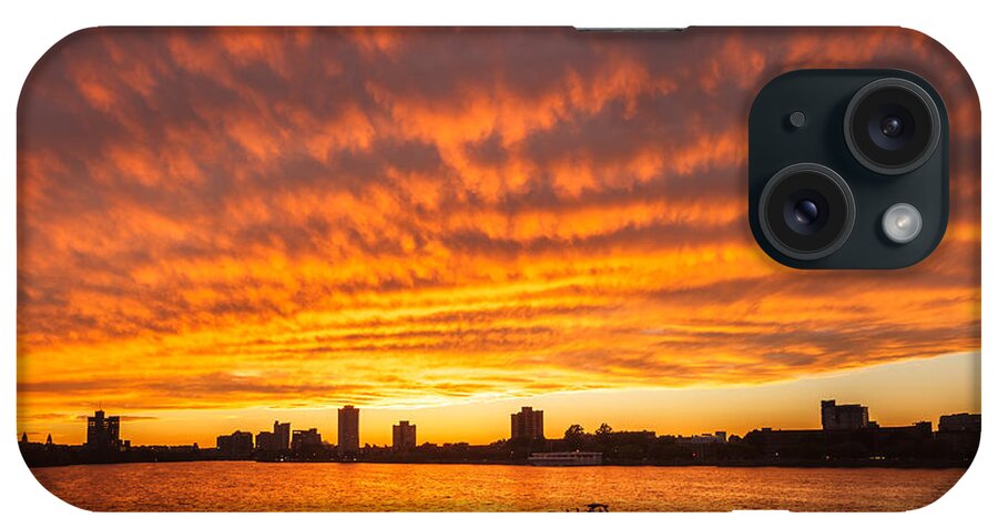 Boston iPhone Case featuring the photograph In Sunsets Wake by Sylvia J Zarco