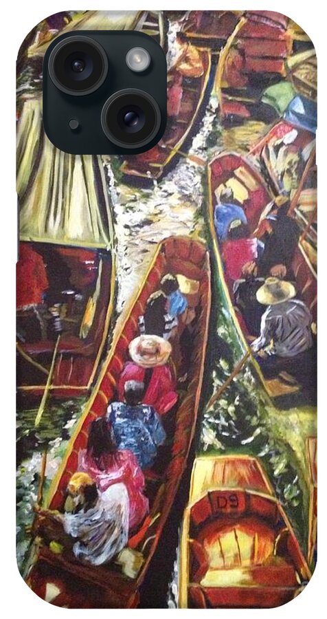 Thailand iPhone Case featuring the painting In the Same Boat by Belinda Low