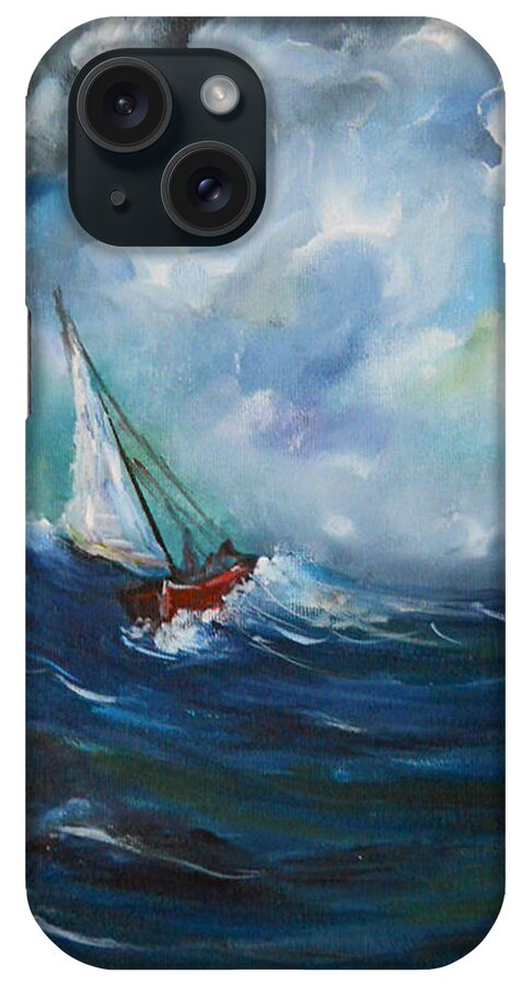 Storm iPhone Case featuring the painting In the Storm by Dorothy Maier