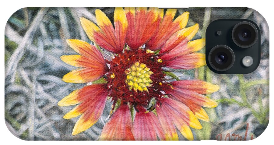 Flower iPhone Case featuring the painting Indian Blanket by Joshua Martin