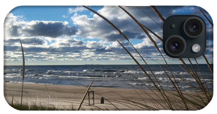 Beach iPhone Case featuring the photograph Indiana Dunes' Lake Michigan by Pamela Clements