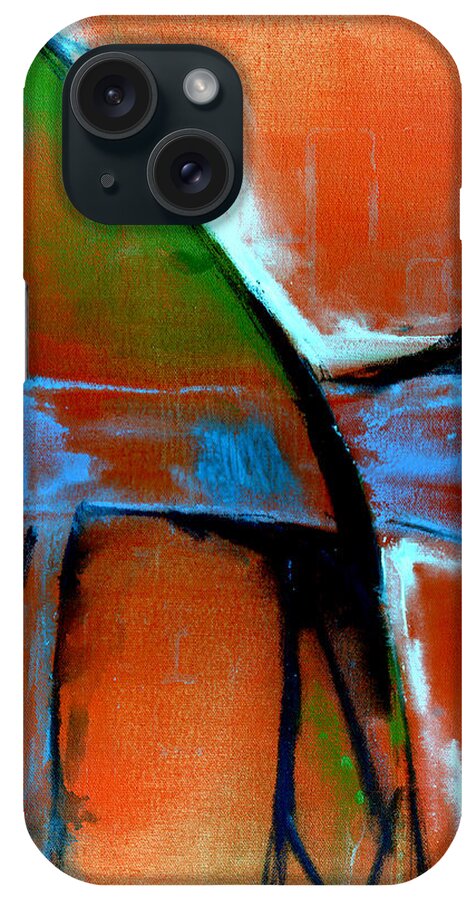 Orange iPhone Case featuring the painting Indigo Oranges by John Gholson