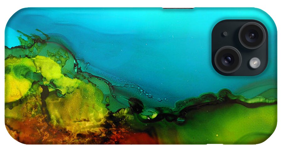 Abstract Landscape iPhone Case featuring the painting Ink Landscape # 131 by Sandra Fox