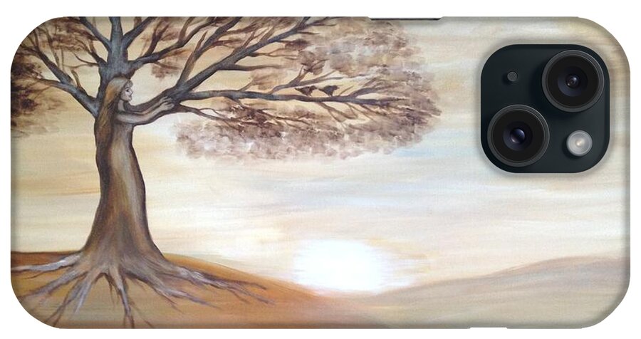 Tree iPhone Case featuring the painting Inner Goddess by Agata Lindquist